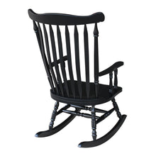 Solid Wood Rocker , Antique Black