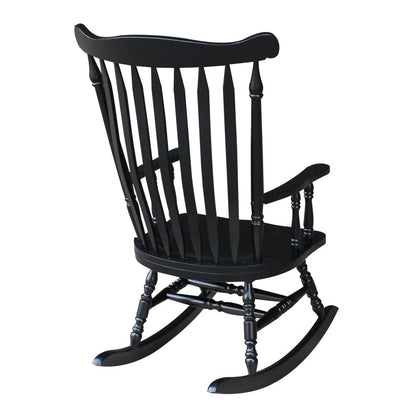 Solid Wood Rocker , Antique Black
