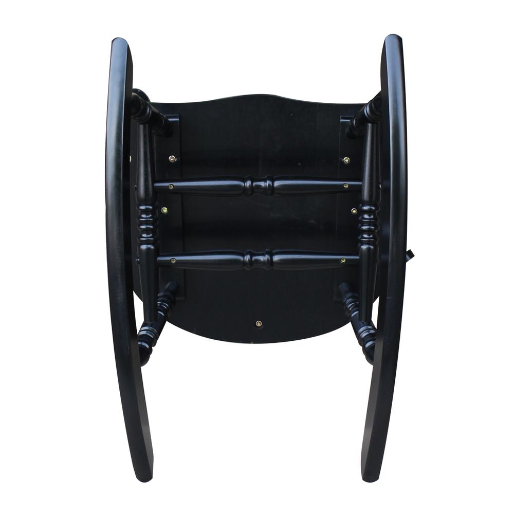 Solid Wood Rocker , Antique Black