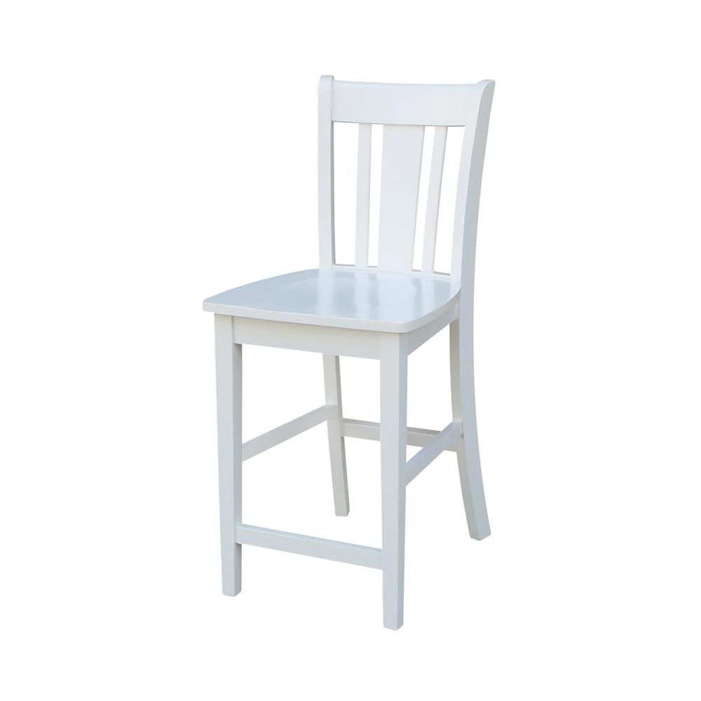 San Remo Counter height Stool - 24" Seat Height, White