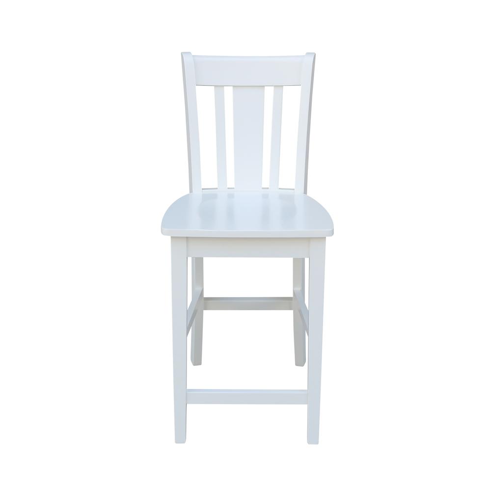 San Remo Counter height Stool - 24" Seat Height, White