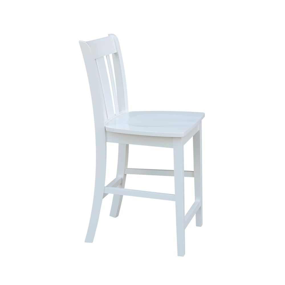San Remo Counter height Stool - 24" Seat Height, White