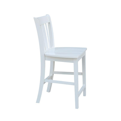 San Remo Counter height Stool - 24" Seat Height, White