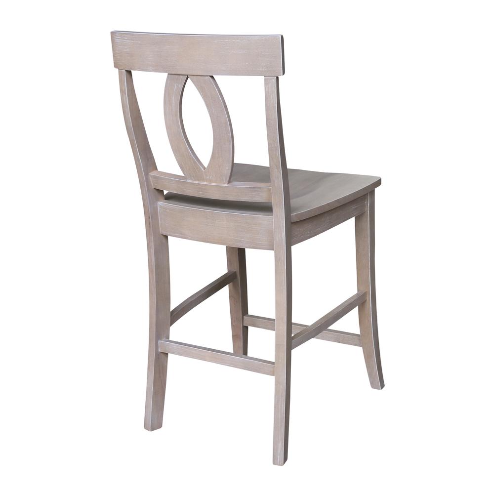 Cosmo Counter height Stool - 24" Seat Height , Washed Gray Taupe