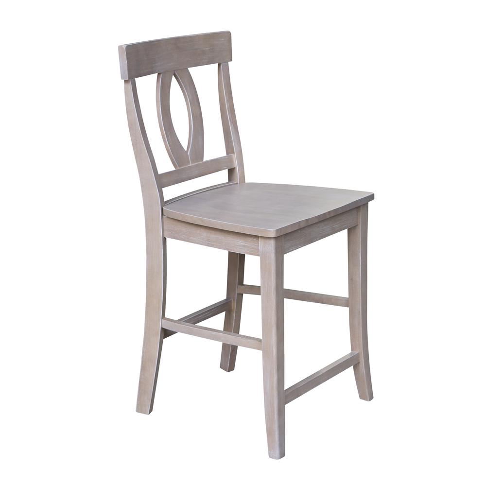 Cosmo Counter height Stool - 24" Seat Height , Washed Gray Taupe