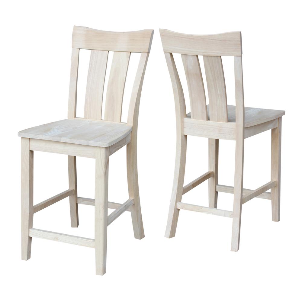 Ava Counter height Stool - 24" Seat Height, Unfinished