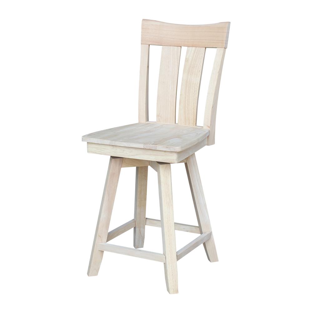 Ava Counter height Stool - 24" Seat Height, Unfinished