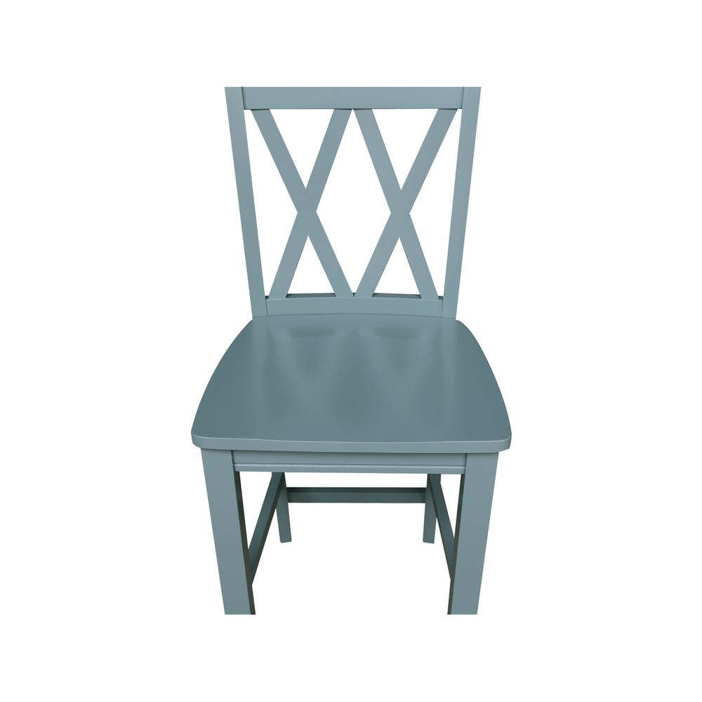 24" Double "X" Back CounterHeight Stool- 55894
