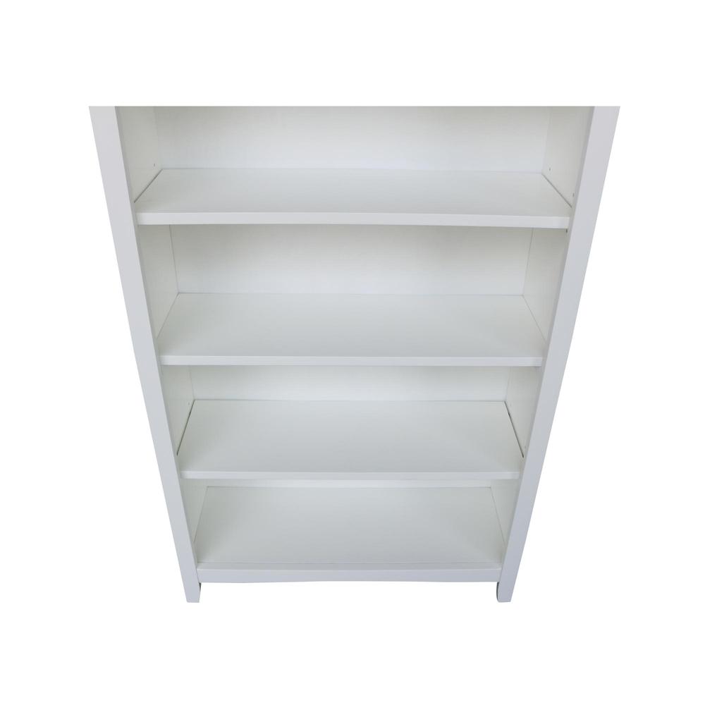 Shaker Bookcase - 60"H, White, White