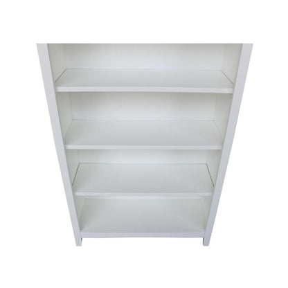 Shaker Bookcase - 60"H, White, White