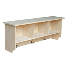 Wall Shelf Unit with Storage, Unfinished