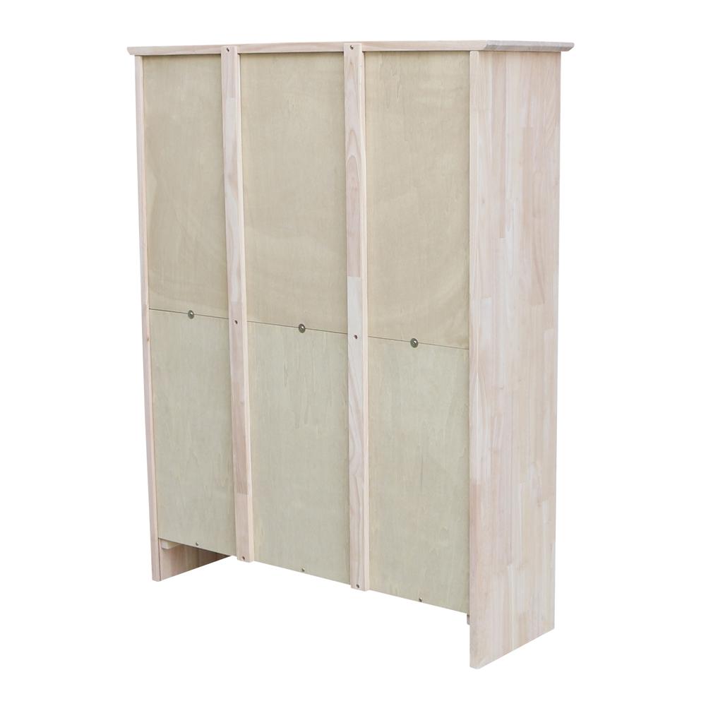 Shaker Bookcase - 48 in H, Unfinished