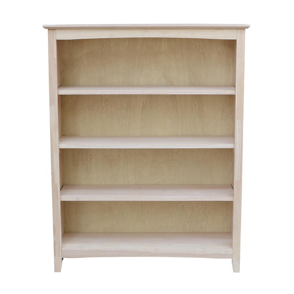 Shaker Bookcase - 48 in H, Unfinished