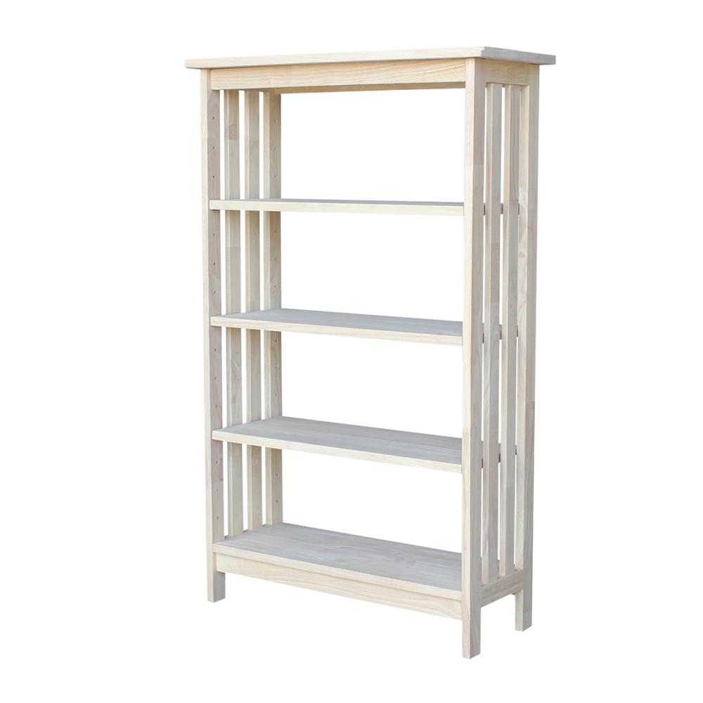 Mission Shelf Unit - 4 Tier, Unfinished