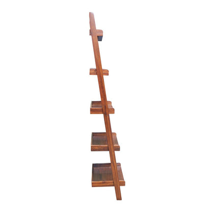 Lean To Shelf Unit, With 5 Shelves, Espresso