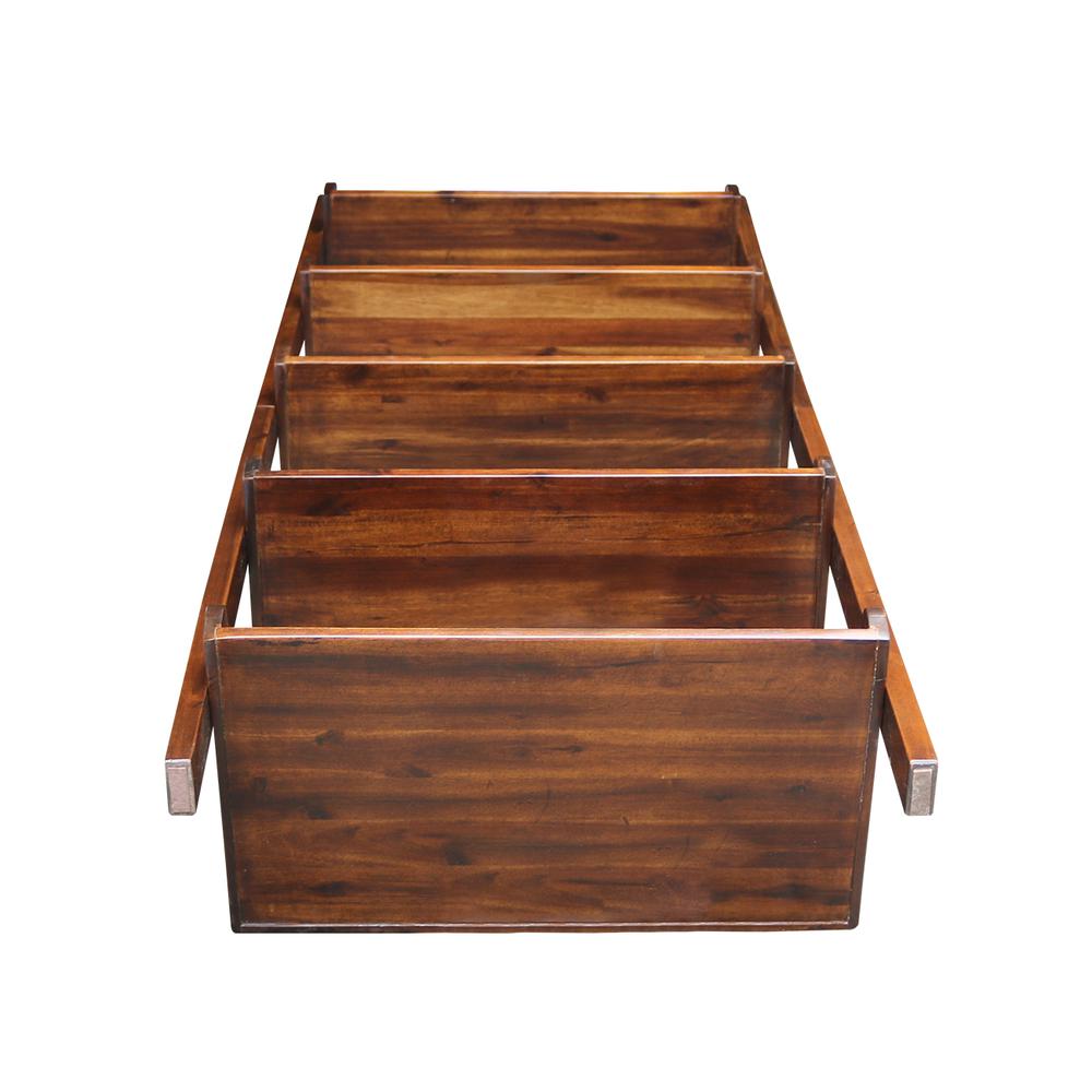 Lean To Shelf Unit, With 5 Shelves, Espresso