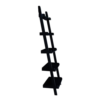 Lean To Shelf Unit, With 5 Shelves, Black