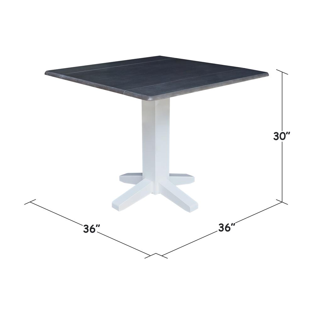 36" Square Dual drop leaf dining table