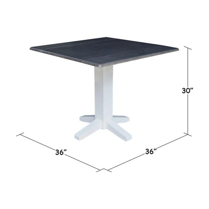 36" Square Dual drop leaf dining table