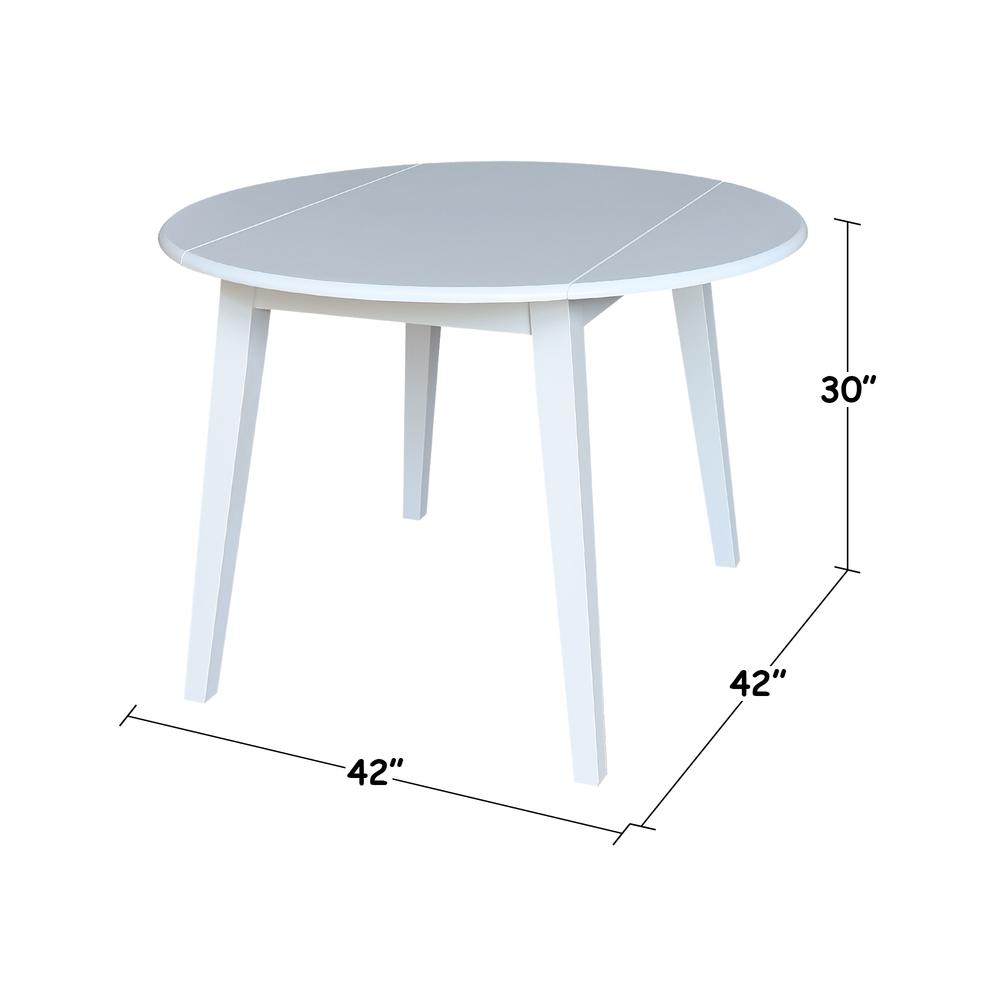 42" Round Dual Drop Leaf Table