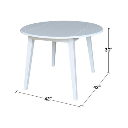 42" Round Dual Drop Leaf Table
