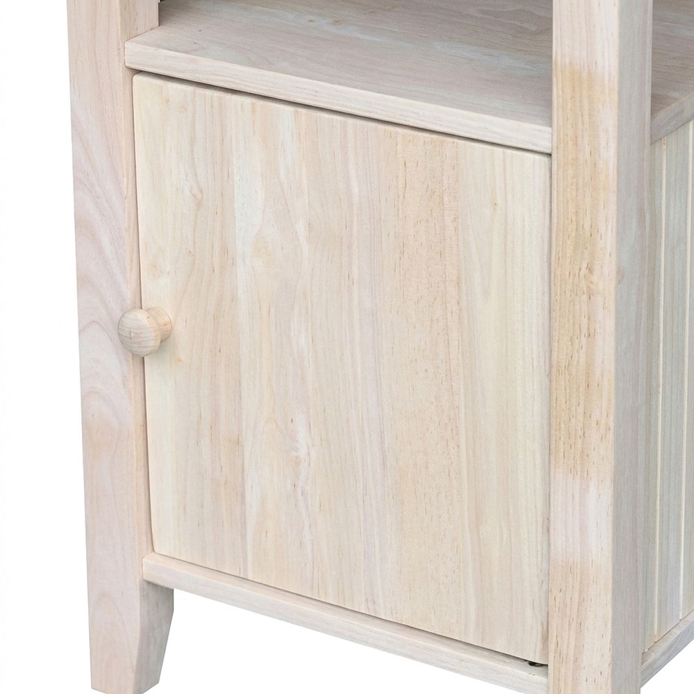 Parawood Drop Leaf Bistro Counter Table, Bar Height with Storage, Cream