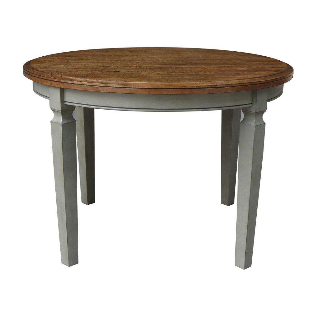 44 x 44 in. Round Top Dining Table in Hickory/Stone
