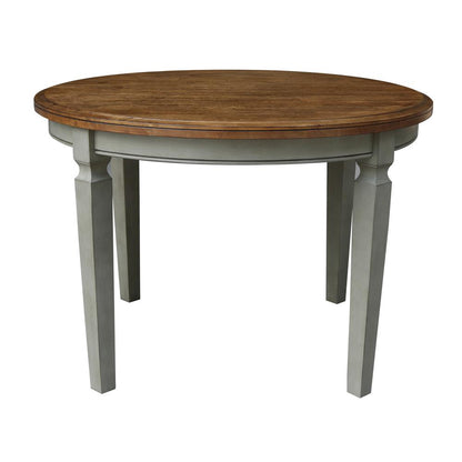 44 x 44 in. Round Top Dining Table in Hickory/Stone