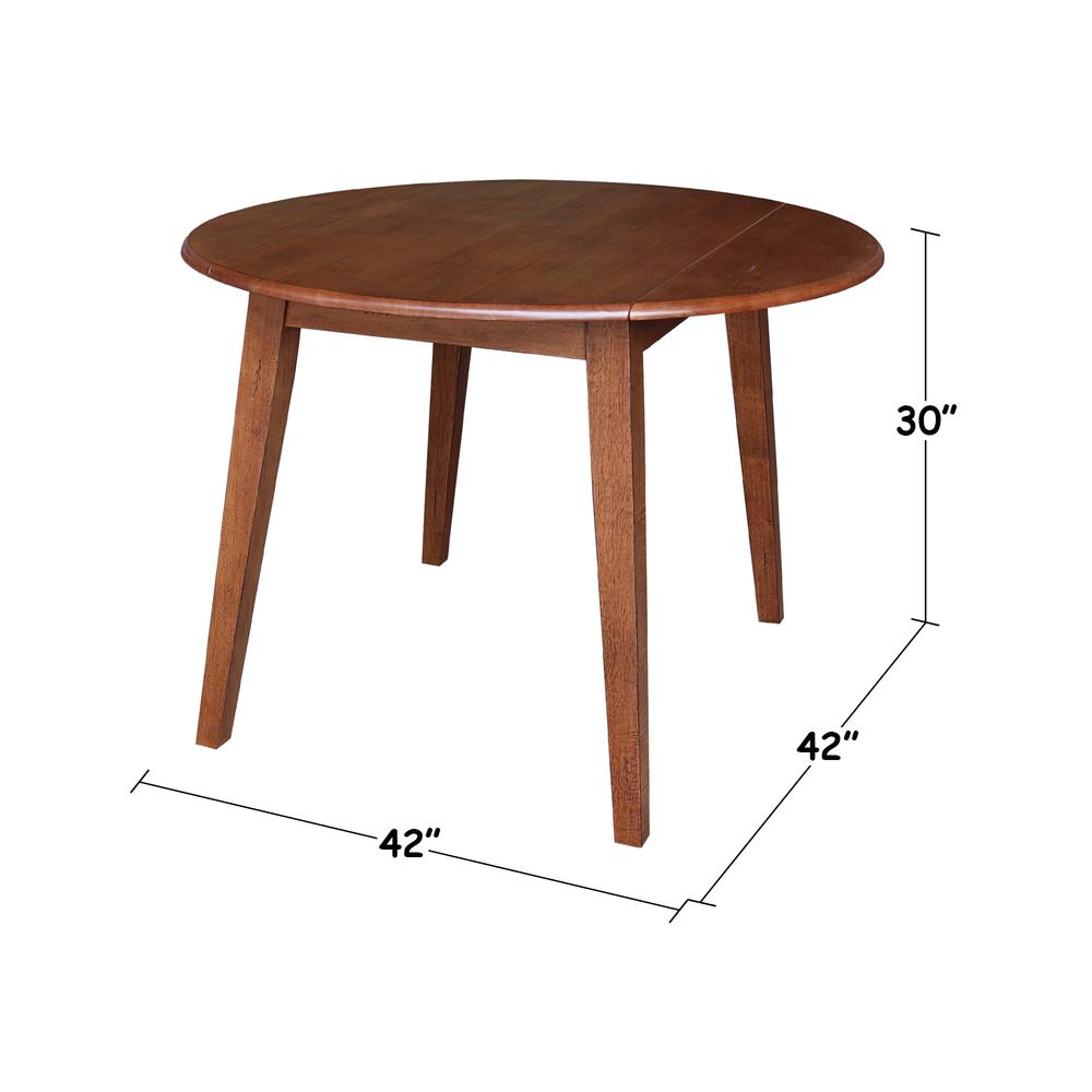 42" Round Dual Drop Leaf Table
