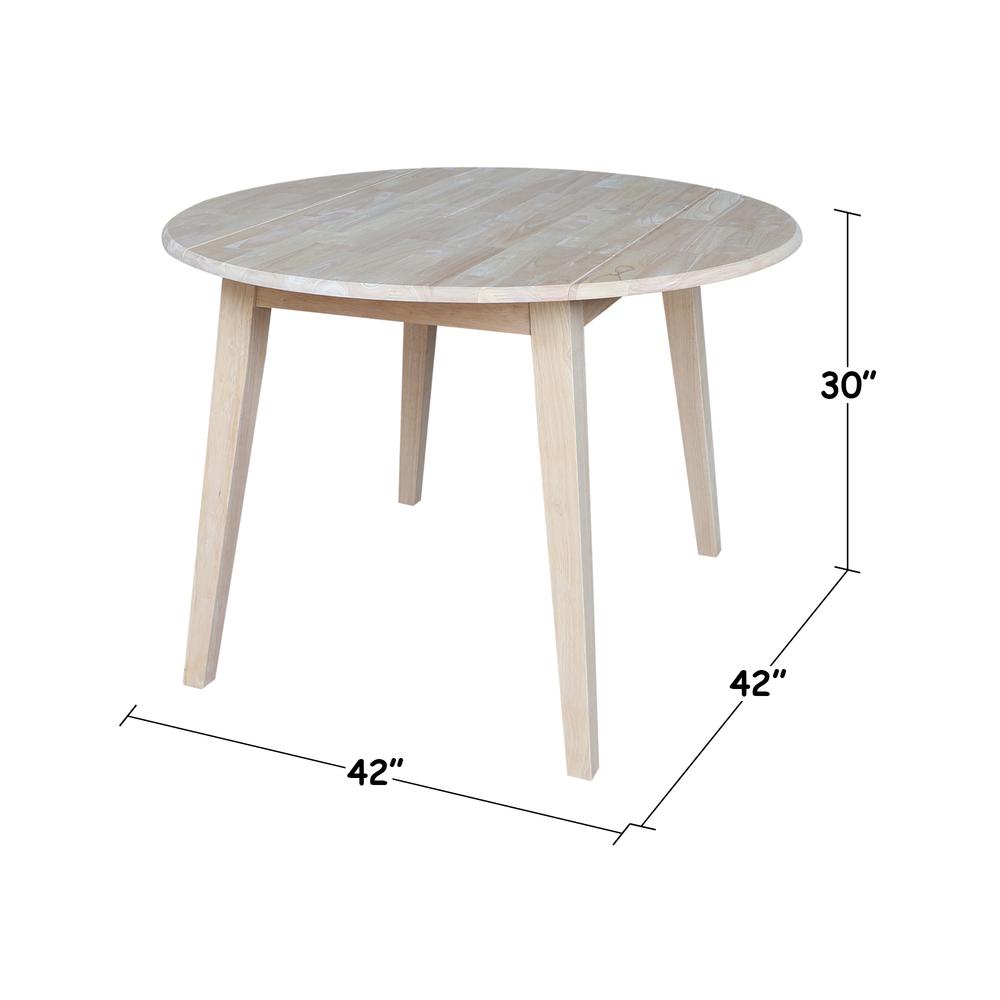 42" Round Dual Drop Leaf Table