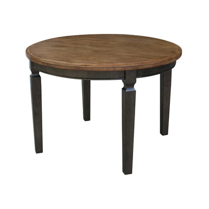 44 x 44 in. Round Top Dining Table in Hickory/Washed Coal