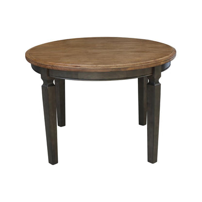 44 x 44 in. Round Top Dining Table in Hickory/Washed Coal
