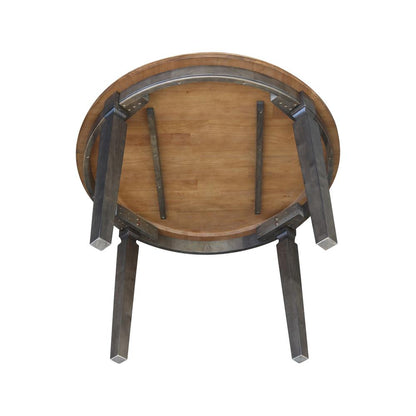 44 x 44 in. Round Top Dining Table in Hickory/Washed Coal