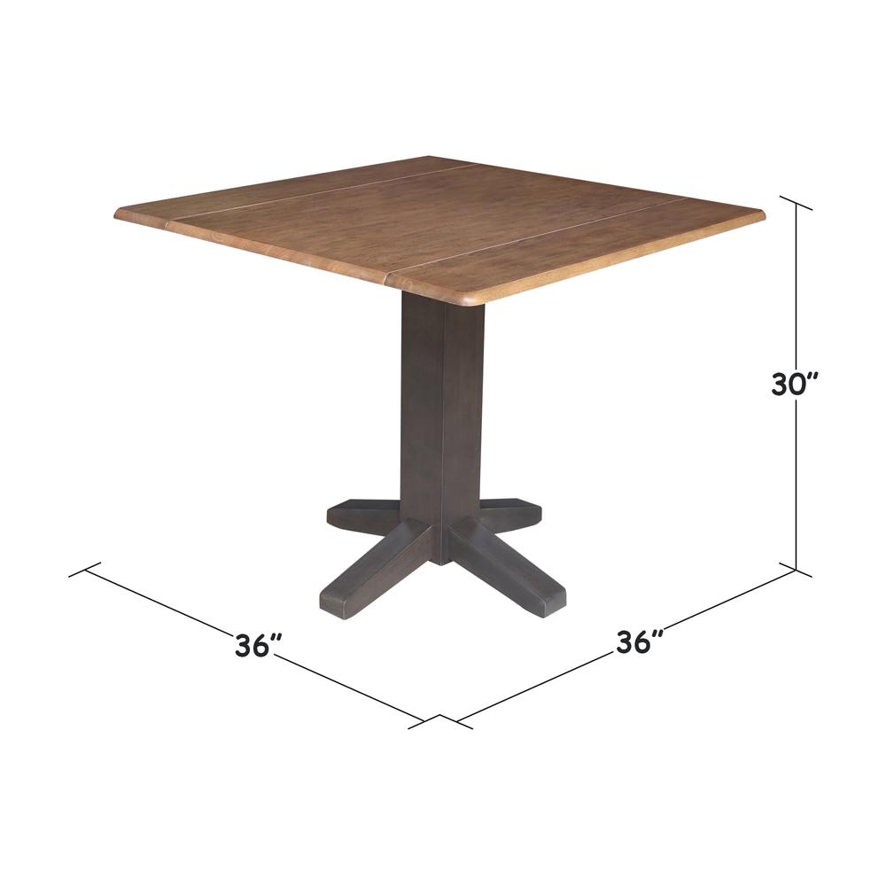 36" Square Dual drop leaf dining table