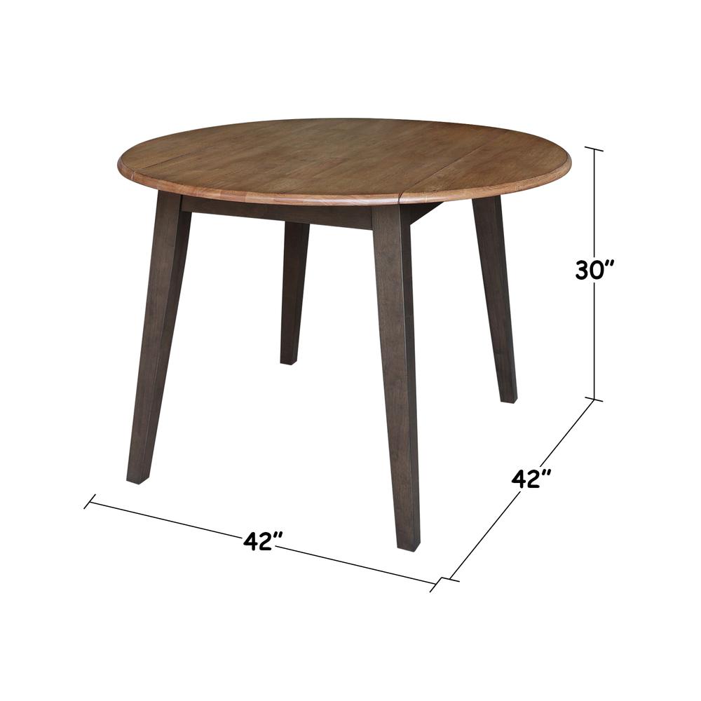 42" Round Dual Drop Leaf Table