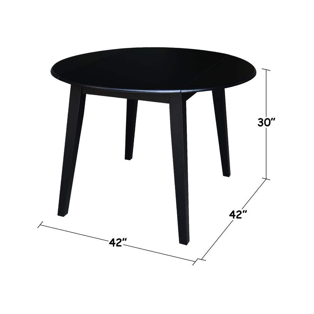 42" Round Dual Drop Leaf Table