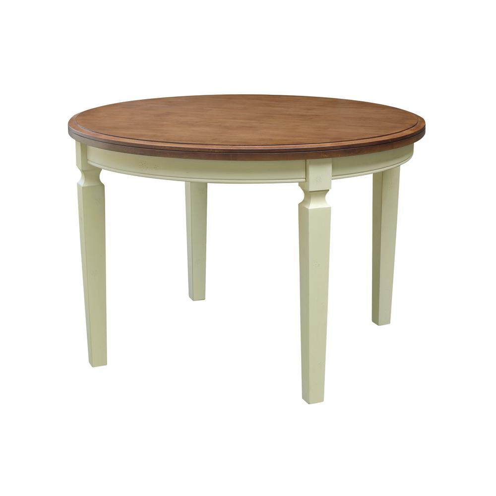 44 x 44 in. Round Top Dining Table in Hickory/Shell