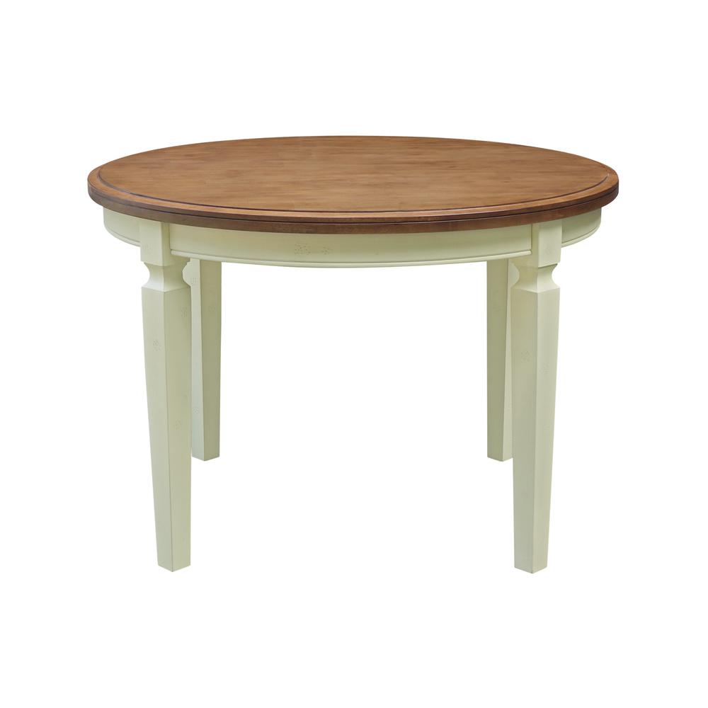 44 x 44 in. Round Top Dining Table in Hickory/Shell