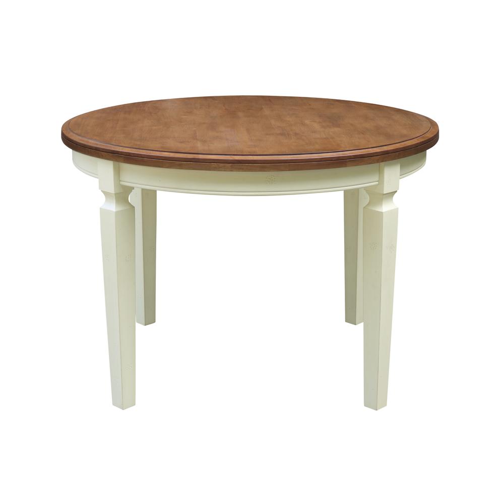 44 x 44 in. Round Top Dining Table in Hickory/Shell