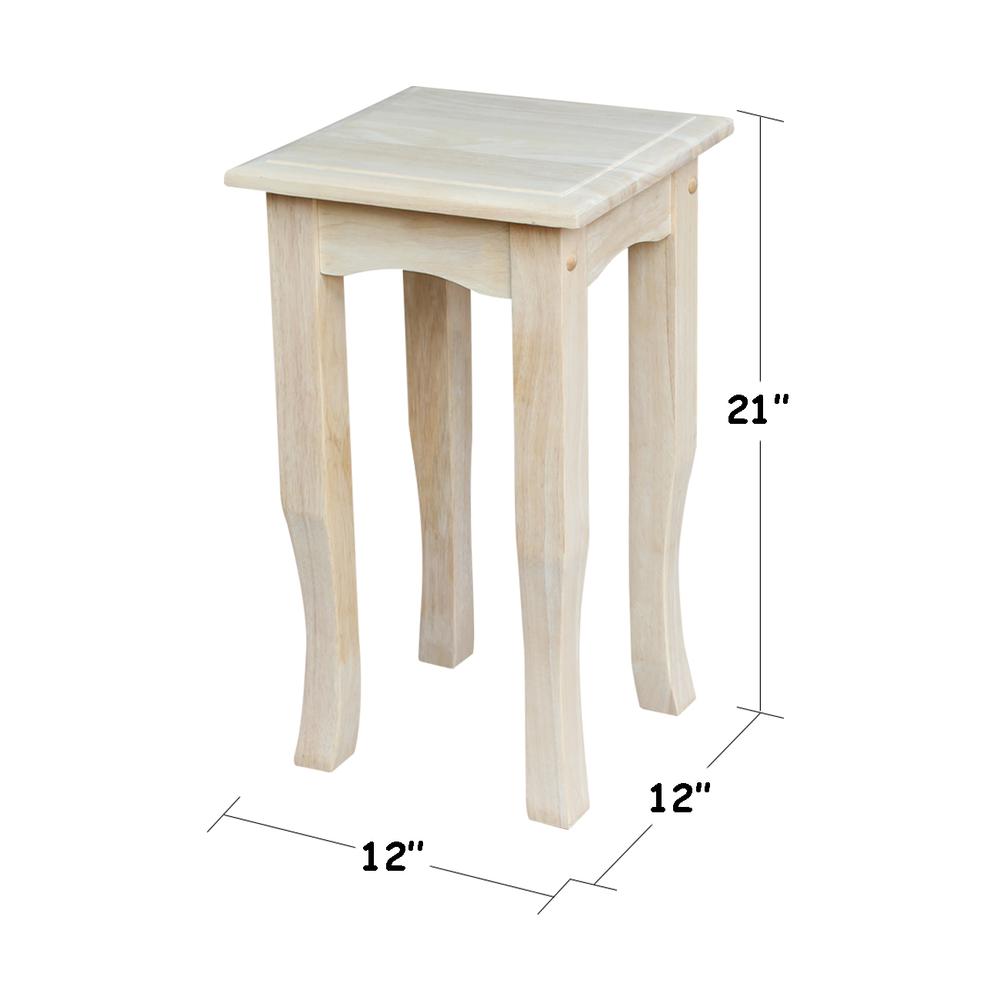 21" High Tea Table , Unfinished