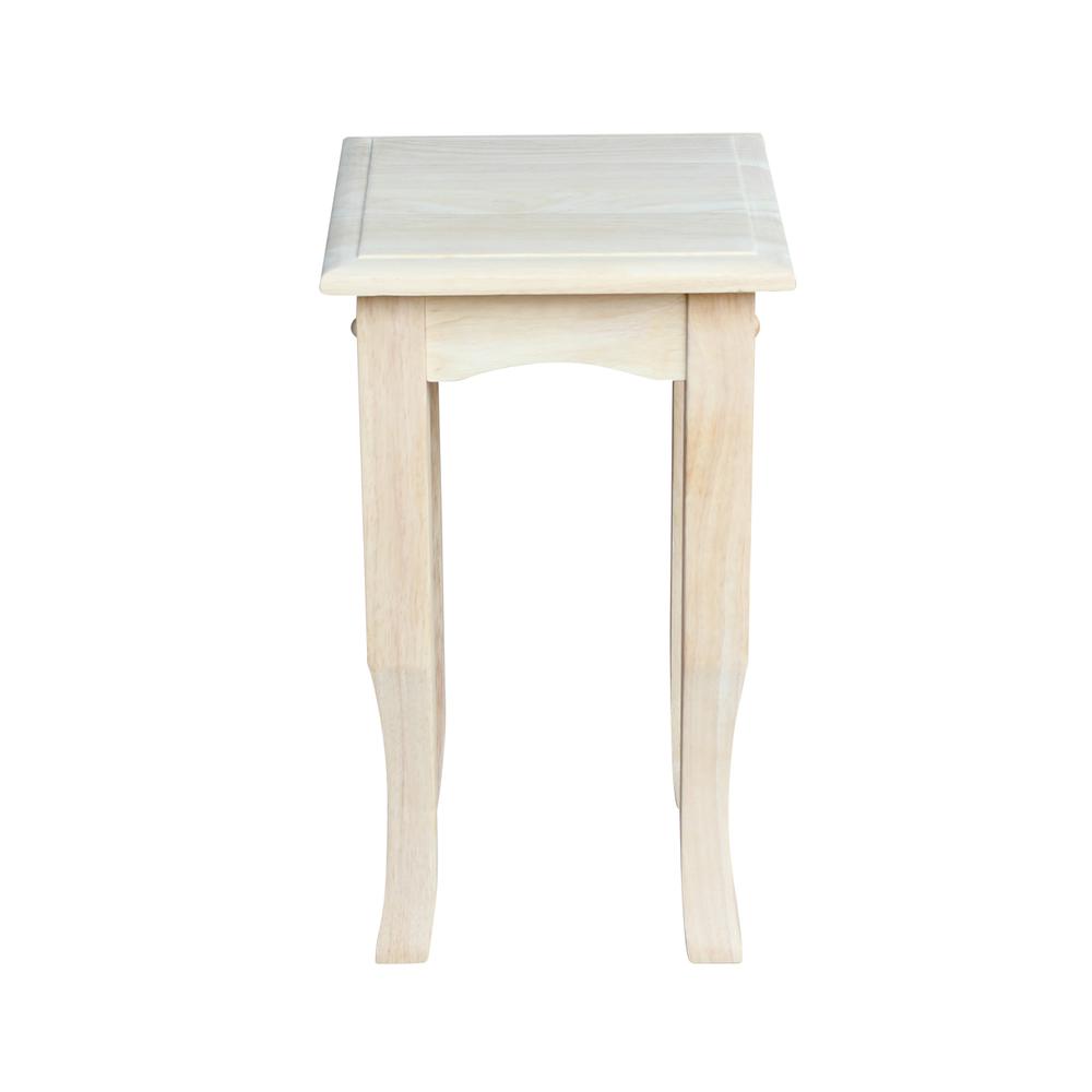 21" High Tea Table , Unfinished