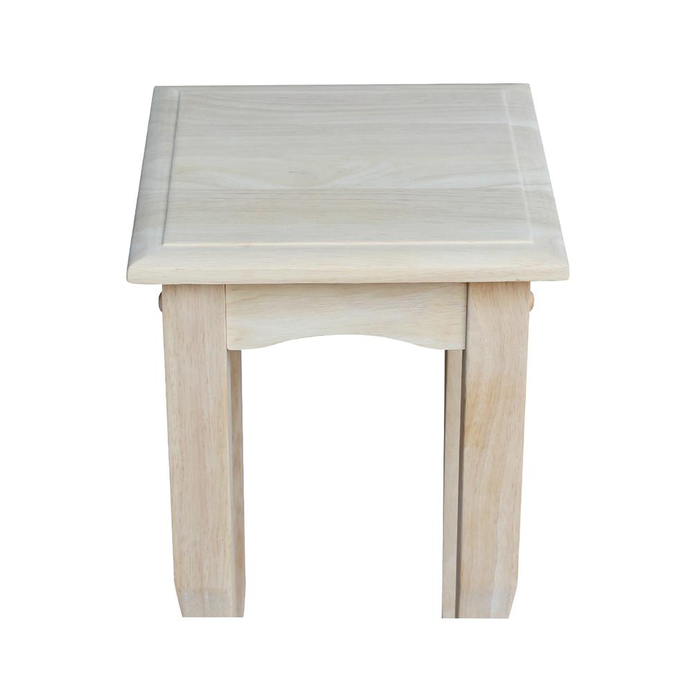 21" High Tea Table , Unfinished