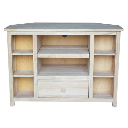 Corner Entertainment / TV Stand, Unfinished