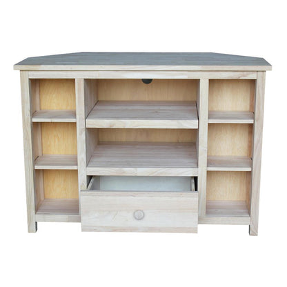 Corner Entertainment / TV Stand, Unfinished