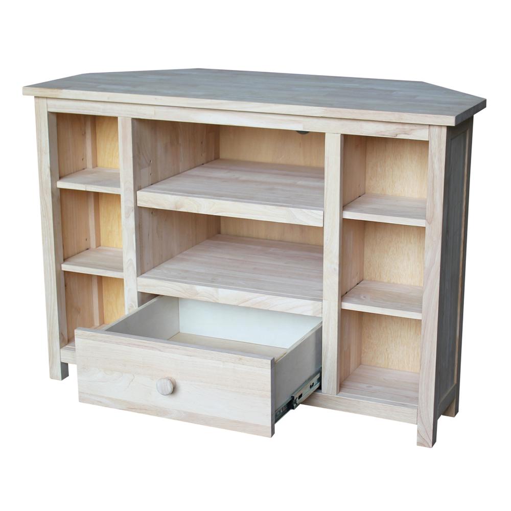 Corner Entertainment / TV Stand, Unfinished