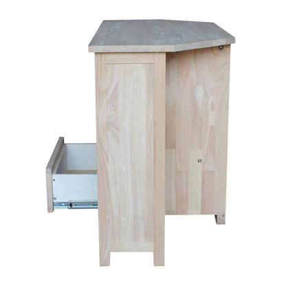 Corner Entertainment / TV Stand, Unfinished