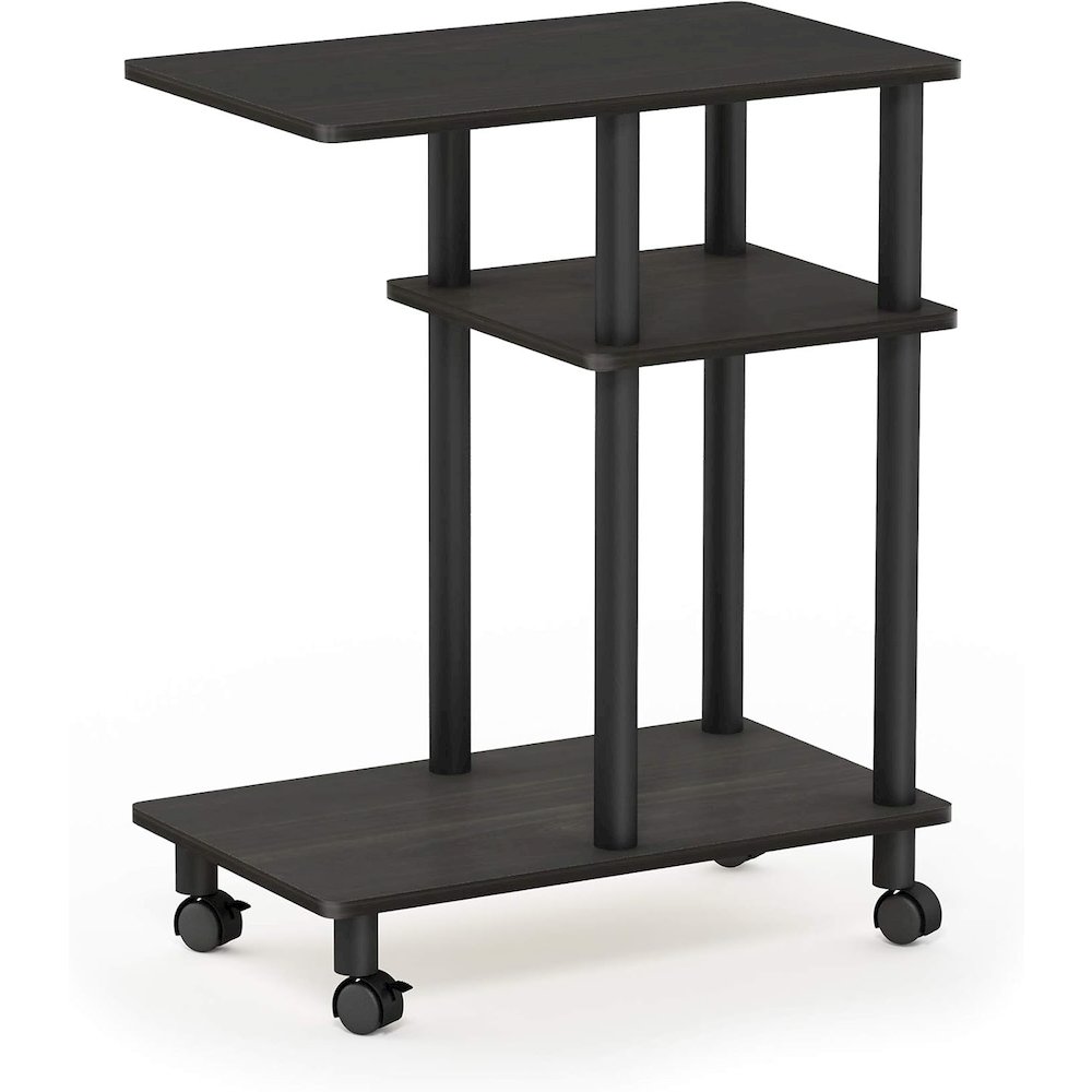 Turn-N-Tube U Shape Sofa End Table, Side Table with Casters
