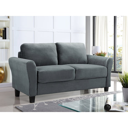 Westin Loveseat Rolled Arm Dark Grey