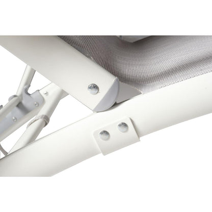 Poolside Stackable/Foldable Chaise Lounge- Loft White