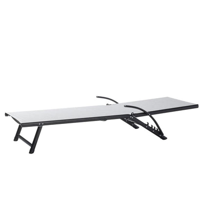 SET OF TWO Oceanview Stackable/Foldable Chaise Lounge- Soho Black